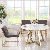 Golden Luxury Stainless Steel Dining Chair Pu/ Fabric Seat