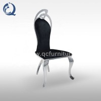 Fabric Seat Stainless Steel Dining Chair Modern Design