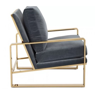 Gold Finger Plating Gold Stainless Steel Lounge Chair